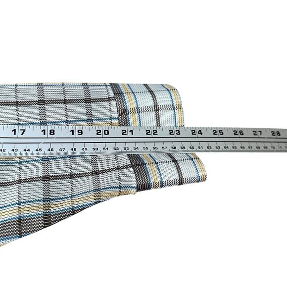 Vintage BVD XKE Disco Shirt Mens Large Multi Plaid Pointed Dagger Collar Button - Picture 8 of 10